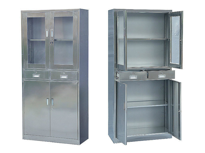 常德不銹鋼中二屜器械柜