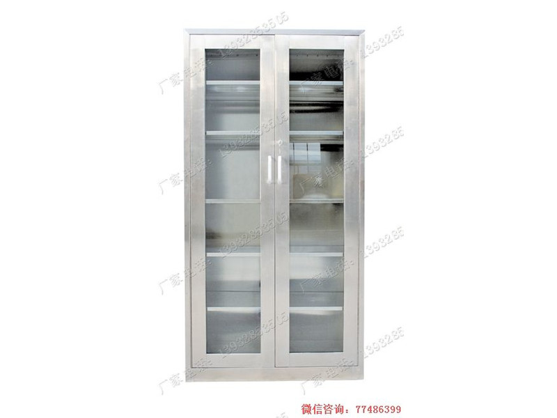 不銹鋼對(duì)開(kāi)玻璃柜